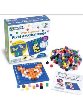 New Learning Resources STEM Explorers Pixel Art Challenge, 402 Pieces, Ages 5+